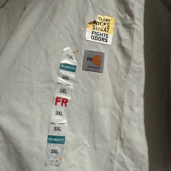 Carhartt Force FR T Shirt 3XL Relaxed Fit Short Sleeve CAT‎ 2 Gray NWT - Picture 2 of 9